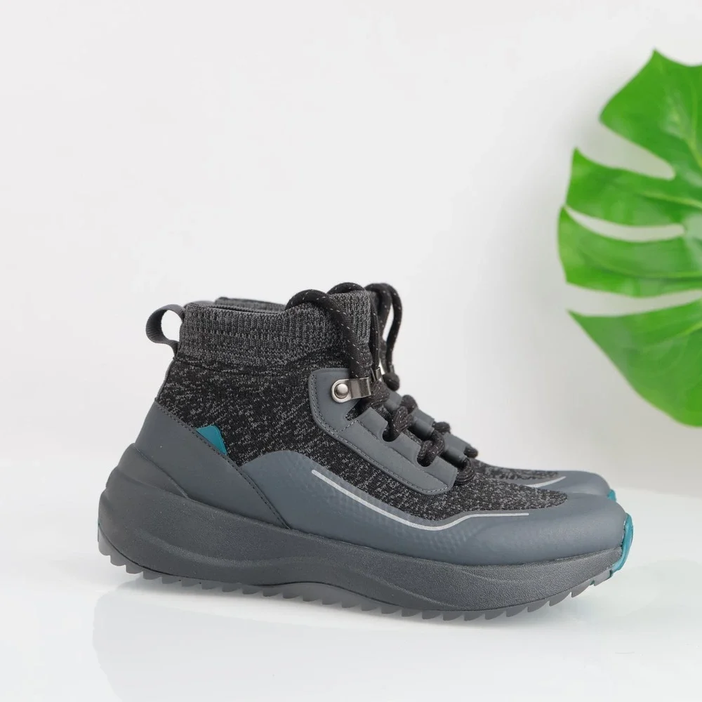 Vessi Womens Stormburst High Top Boot Sneakers Size 5 Waterproof Gray Black Shoe